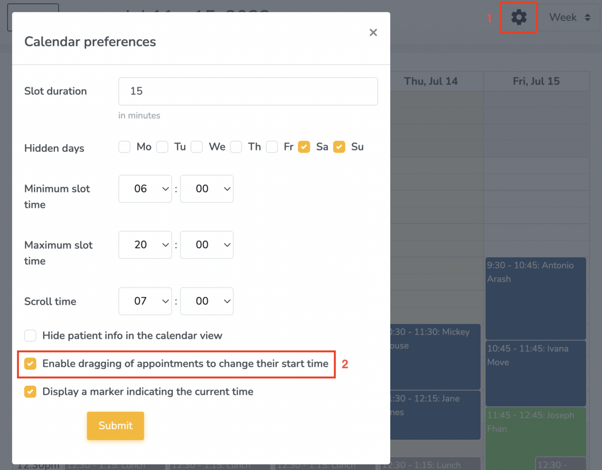 Scheduling in Embodia - Enable drag-and-drop on the calendar