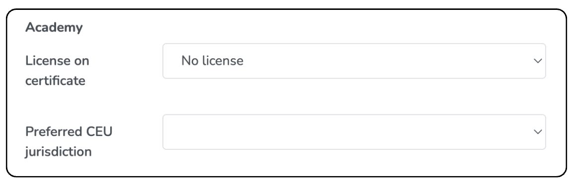 Updating your CEU jurisdiction on Embodia