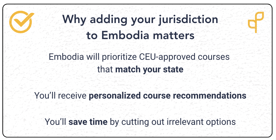 Why adding your jurisdiction to Embodia matters