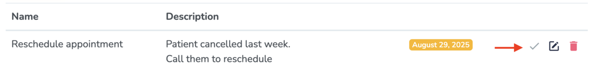 Completing a task