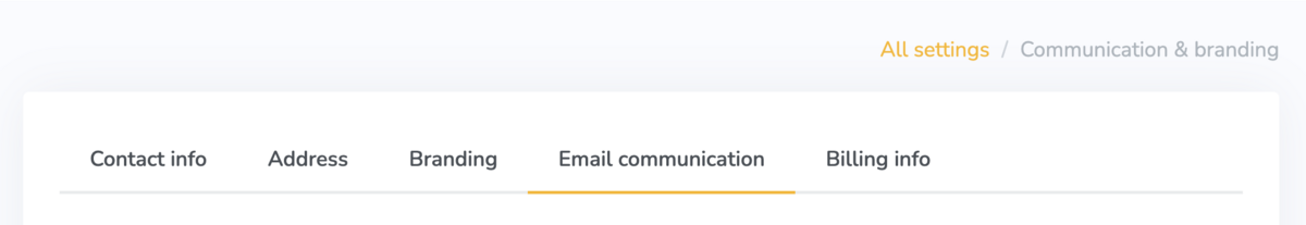 Branding settings on Embodia
