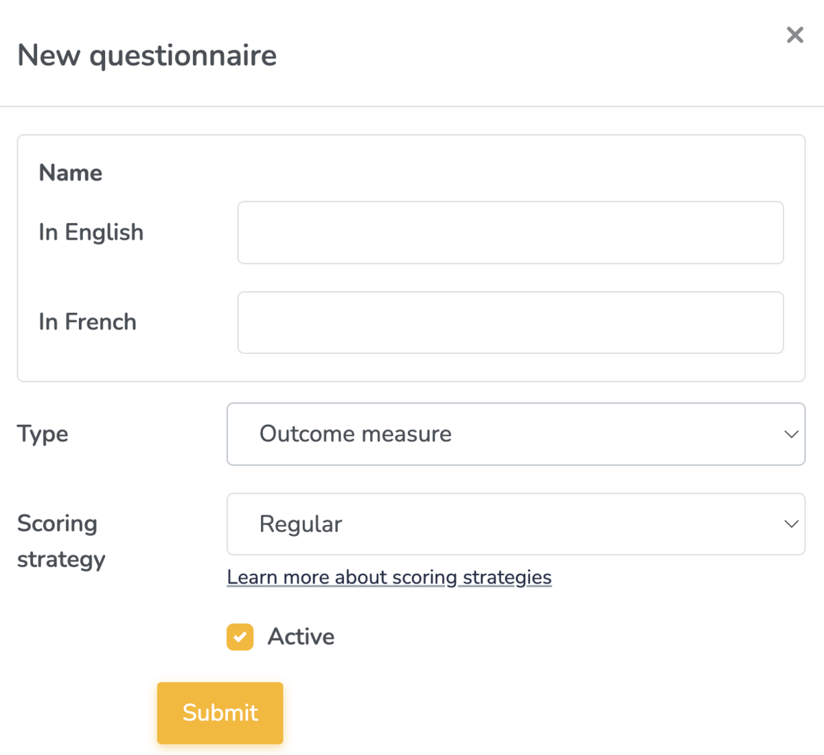 Creating a Questionnaire on Embodia