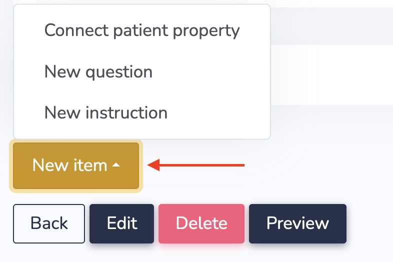 Create a questionnaire on Embodia