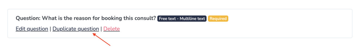 Duplicate a question in questionnaire on Embodia