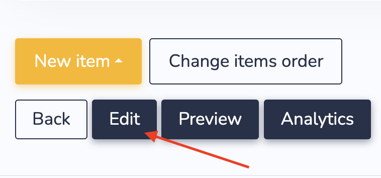 Editing a questionnaire on Embodia