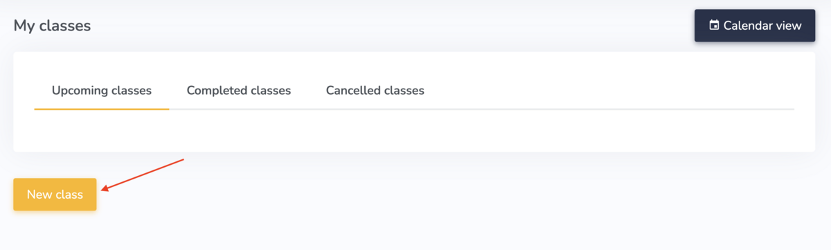 Schedule a new class on Embodia