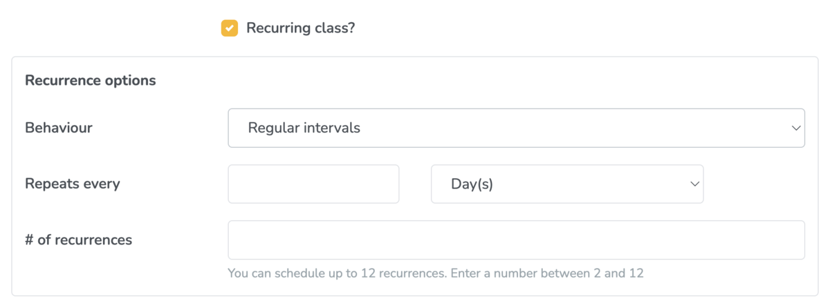 Recurring class on Embodia