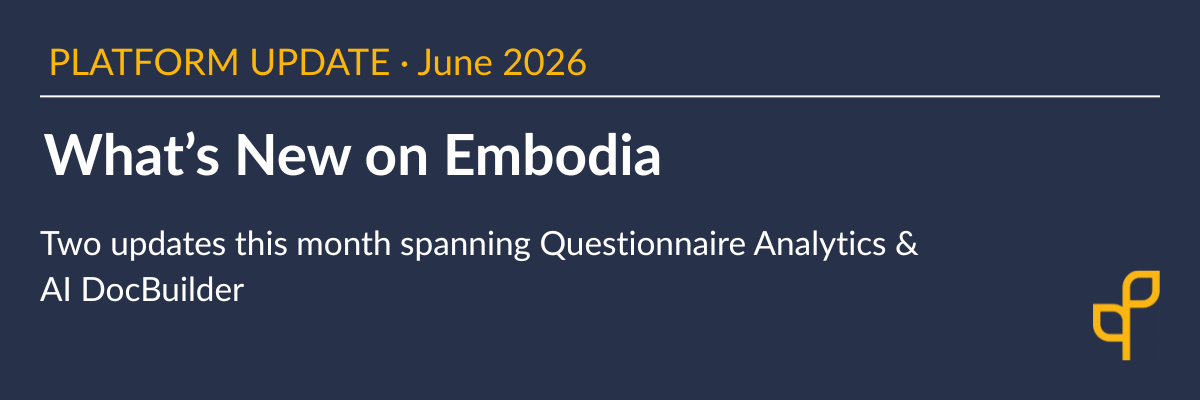 Embodia June 2026 Updates