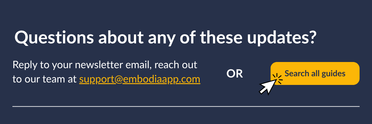 Embodia June 2026 Updates