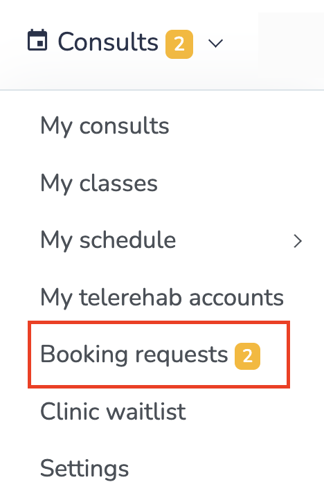 Booking requests on Embodia