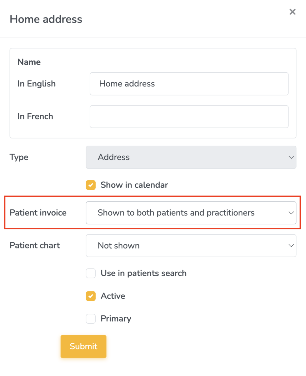 Patient property set up on Embodia