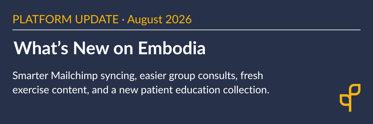 What's New on Embodia August 2026