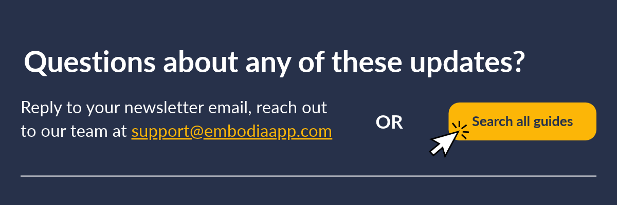 What's New on Embodia: October 2026
