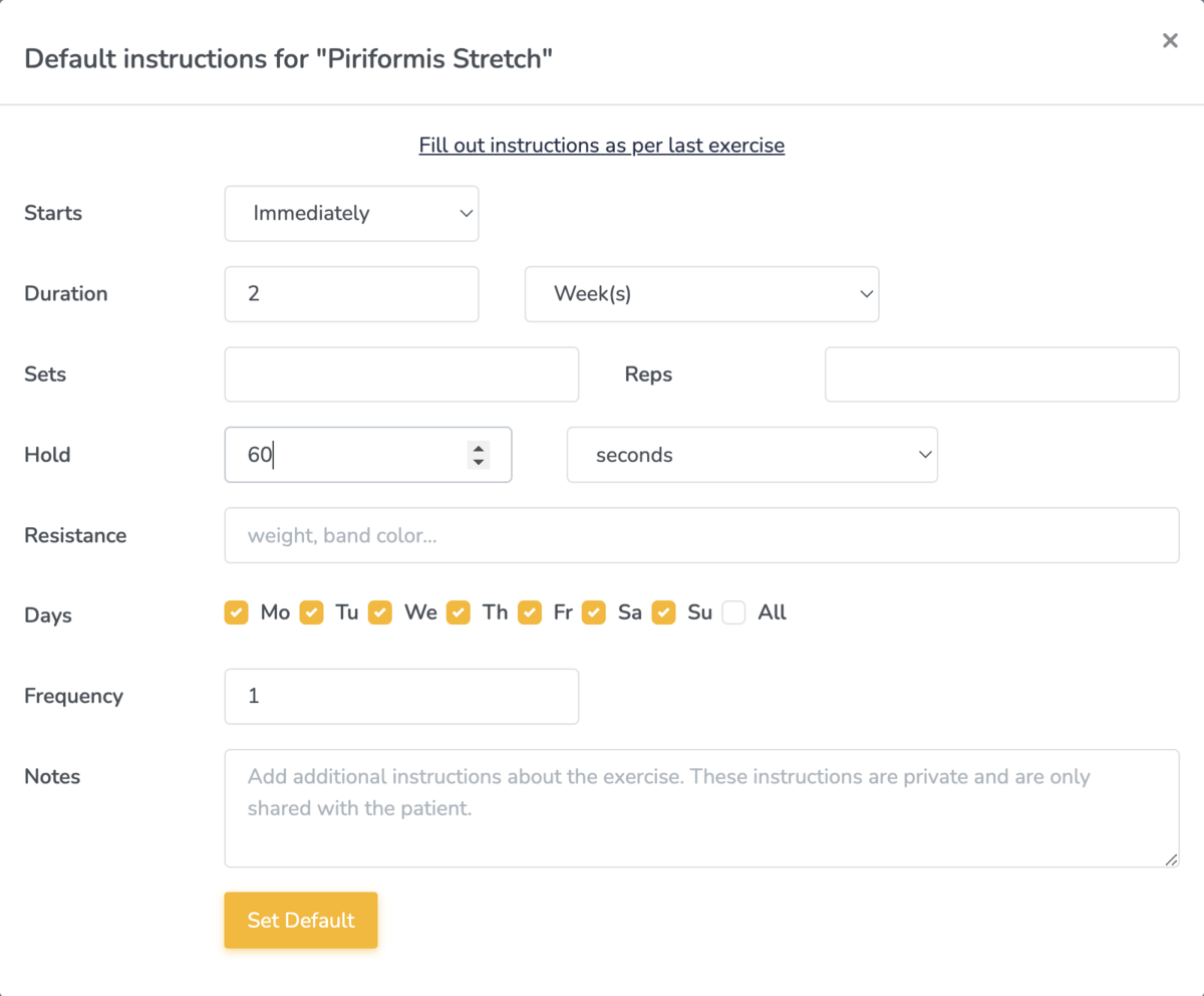 Setting default instructions for templates on Embodia